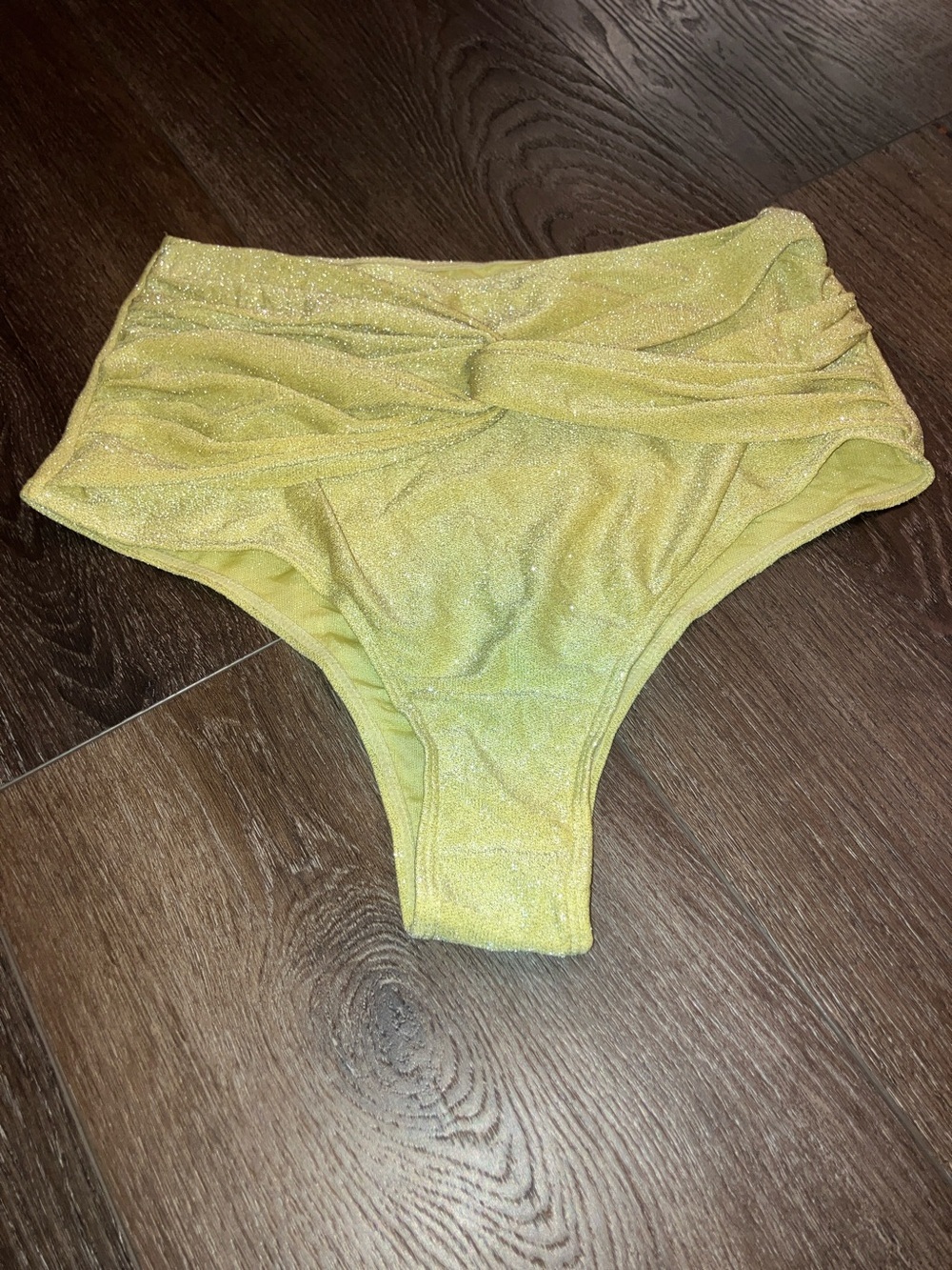 Commense Women's High-Waist Yellow Bikini Set Size L Tummy Control